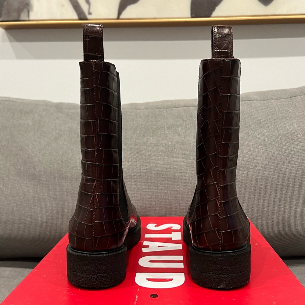 Staud Palamino Boot in Mahogany Croc - Picture 6 of 6